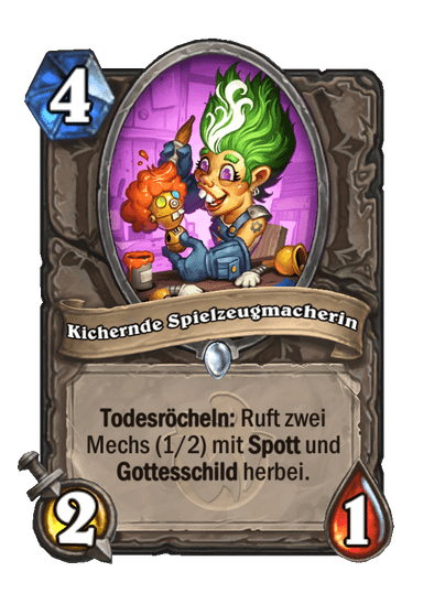 Kichernde Spielzeugmacherin