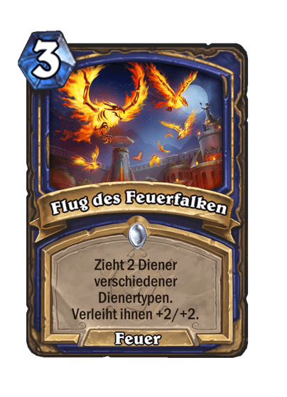 Flug des Feuerfalken