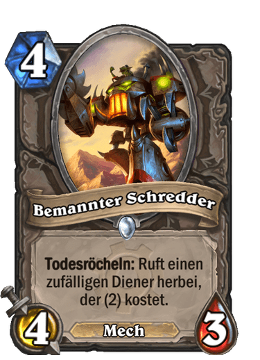 Bemannter Schredder