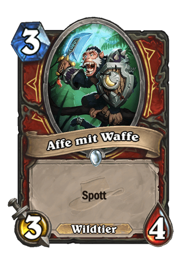 Affe mit Waffe