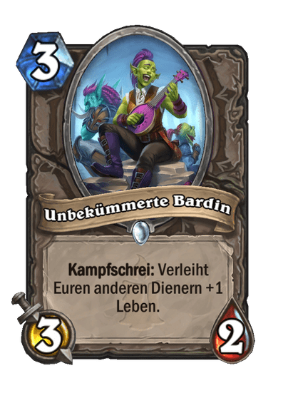Unbekümmerte Bardin