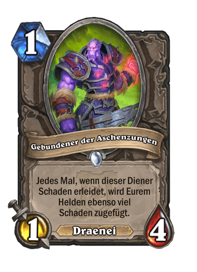 Gebundener der Aschenzungen