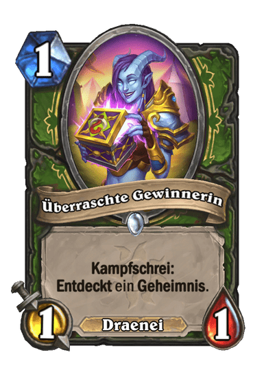 Überraschte Gewinnerin