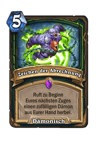 Zeichen der Abrechnung