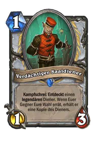 Verdächtiger Saaldiener