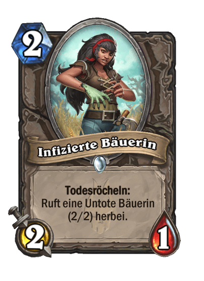 Infizierte Bäuerin