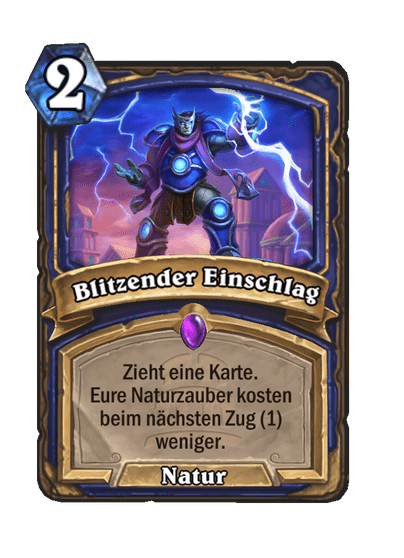 Blitzender Einschlag