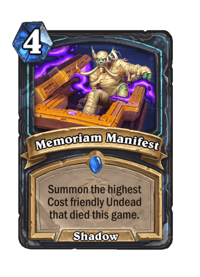 Memoriam Manifest