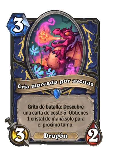 Cría marcada por ascuas