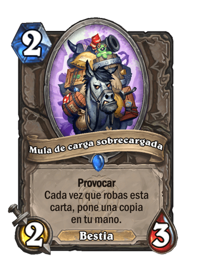 Mula de carga sobrecargada