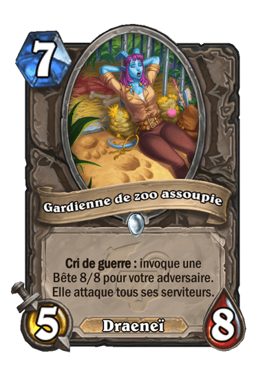 Gardienne de zoo assoupie