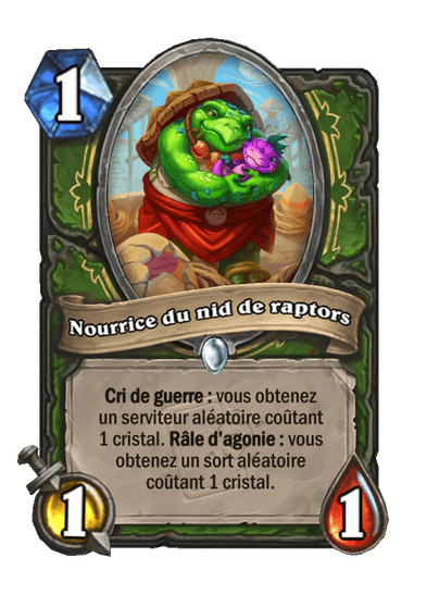 Nourrice du nid de raptors