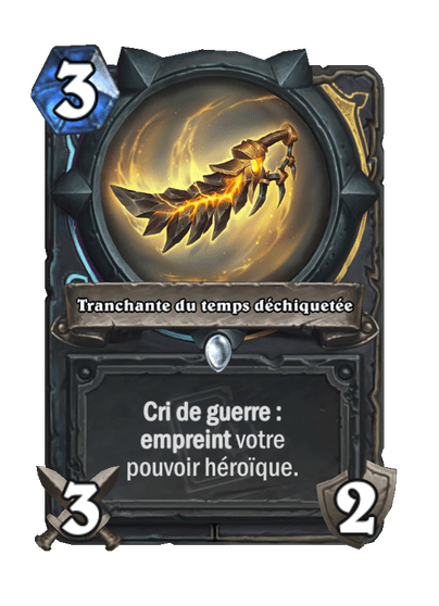 Tranchante du temps déchiquetée